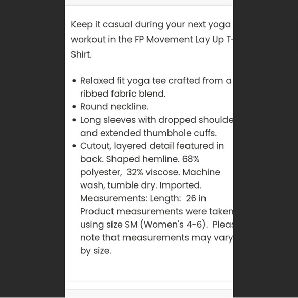 Free People Movement Lay Up Long Sleeve Top Woman’s Medium Mauve Pink Thumbholes - Picture 11 of 14